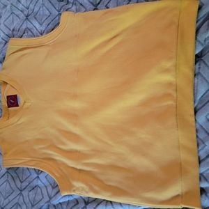 Forresters mens yellow fleece golf pullover sweater vest - size XL
